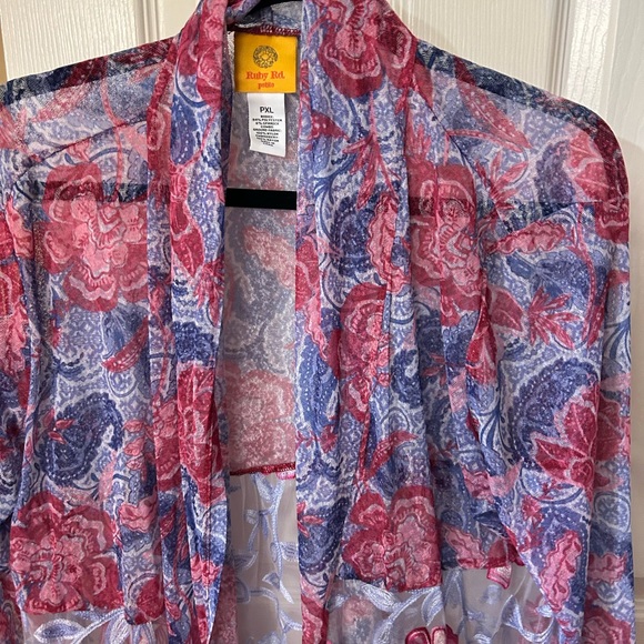 Ruby Rd. Floral Cardigan/Duster - New With Tags - Picture 2 of 4